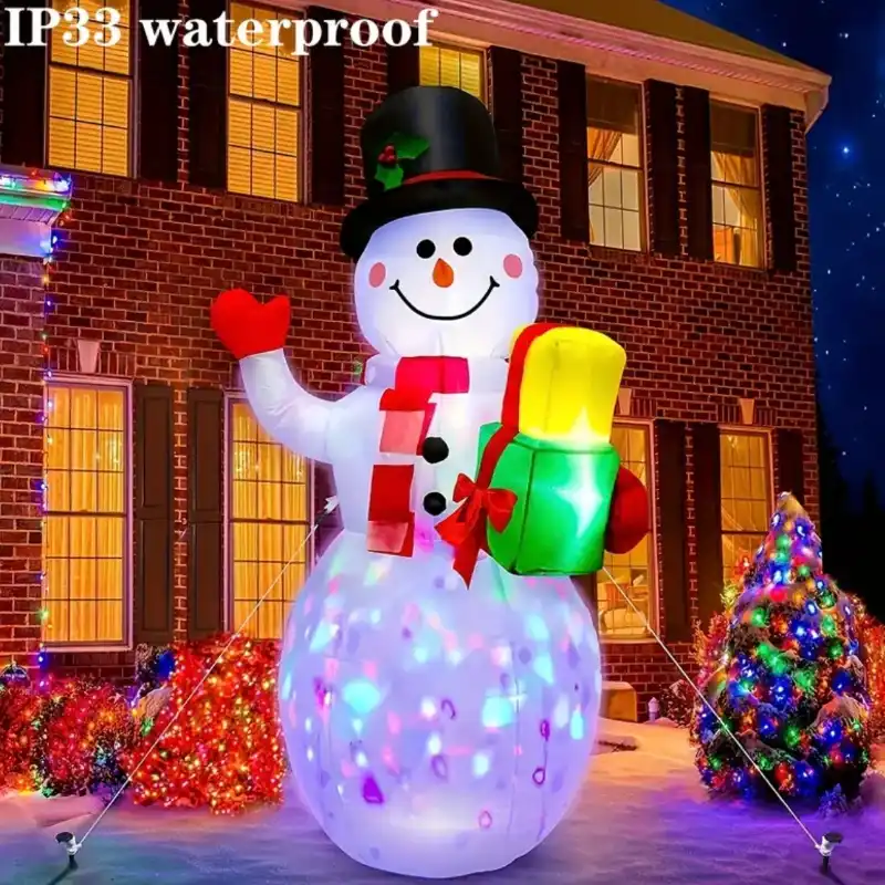 Muñeco de nieve inflable