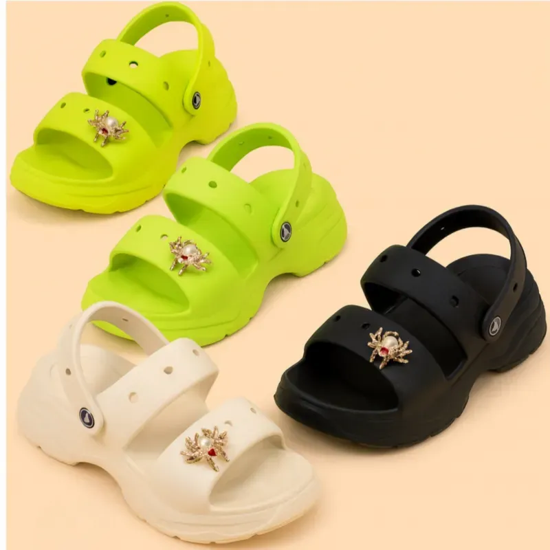 Sandalias de caucho engomado para damas