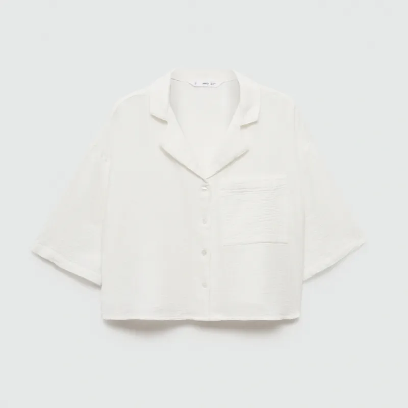 Camisa algodón manga corta MNG