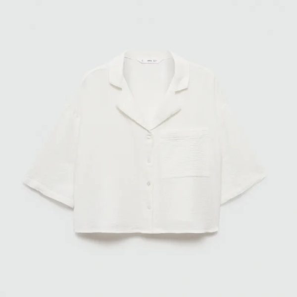 Camisa algodón manga corta MNG