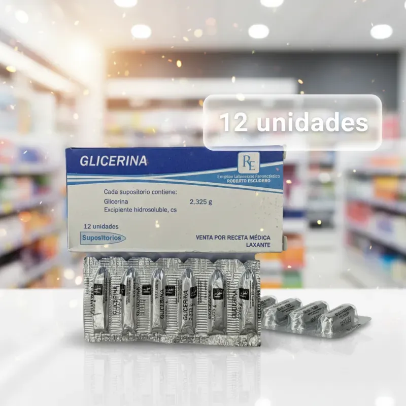 SUPOSITORIOS DE GLICERINA ( 12 supositorios)(VENCE 5,12 DEL 2025)REBAJADOS X LA FECHA DE VENCIMIENTO