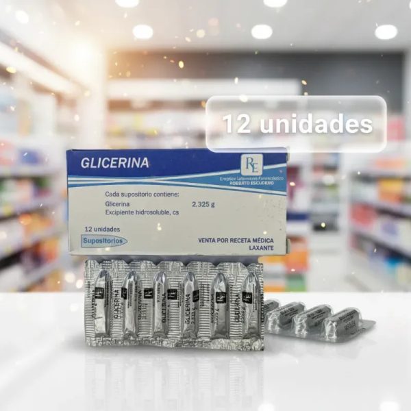 SUPOSITORIOS DE GLICERINA ( 12 supositorios)(VENCE 5,12 DEL 2025)REBAJADOS X LA FECHA DE VENCIMIENTO