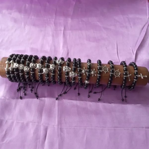 Pulseras perlas negras