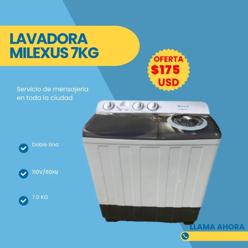 Lavadora semiautomática 7kg