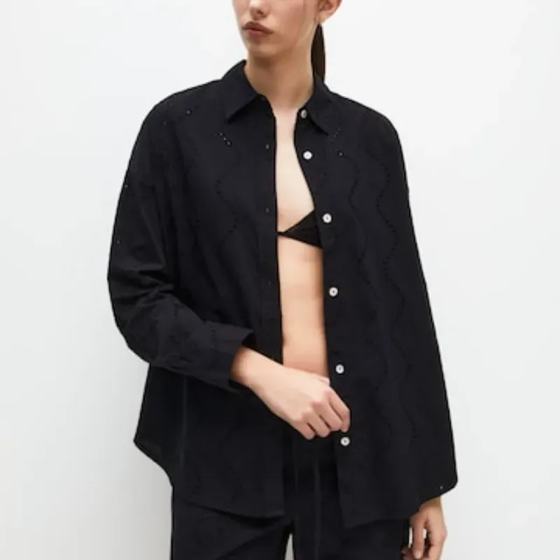 Camisa bordado suizo