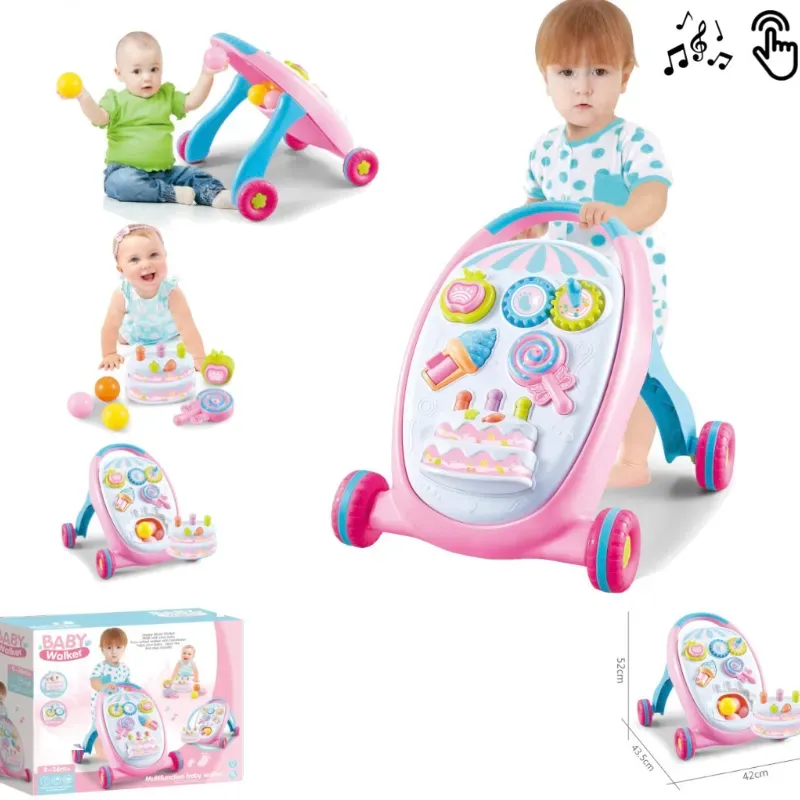 Andador Didáctico Color Rosa con Juegos y Sonido