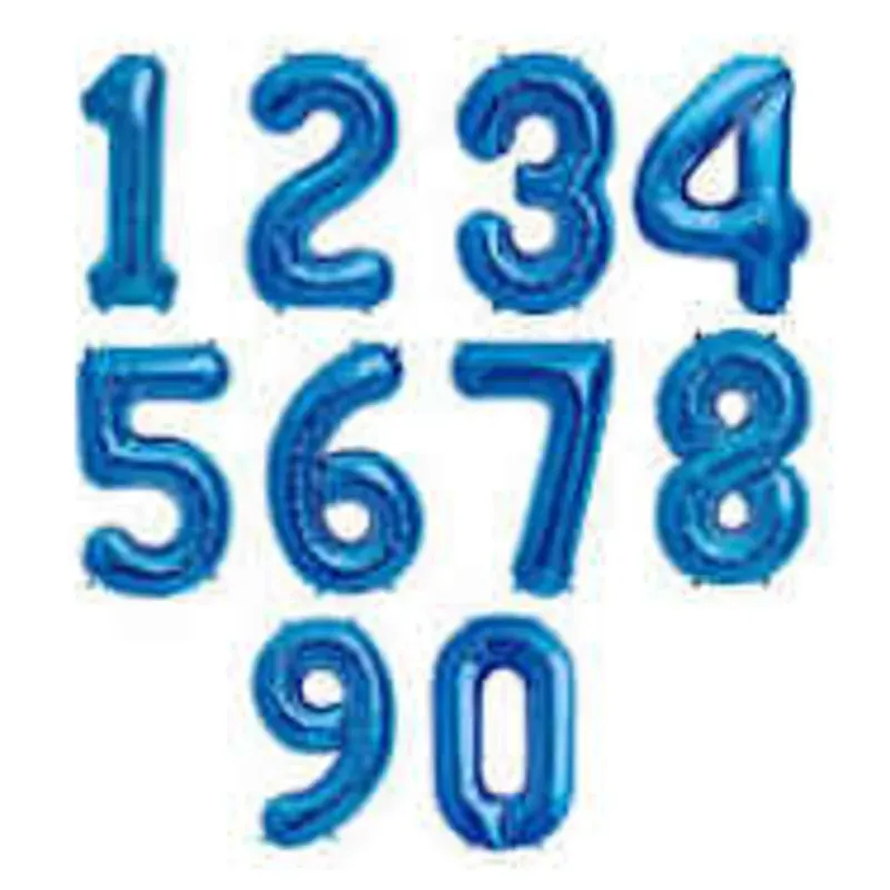 Numeros inflables Azul
