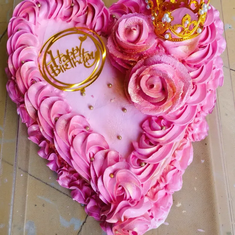 Kake en forma de corazón