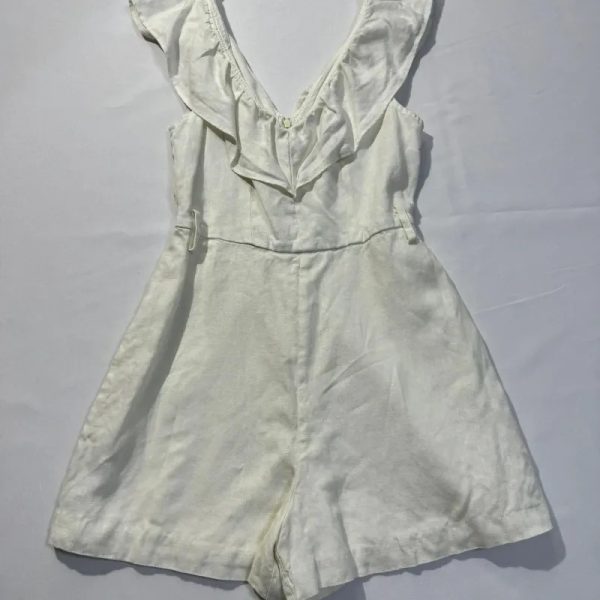 MonoShort Blanco con Vuelos en Hombros