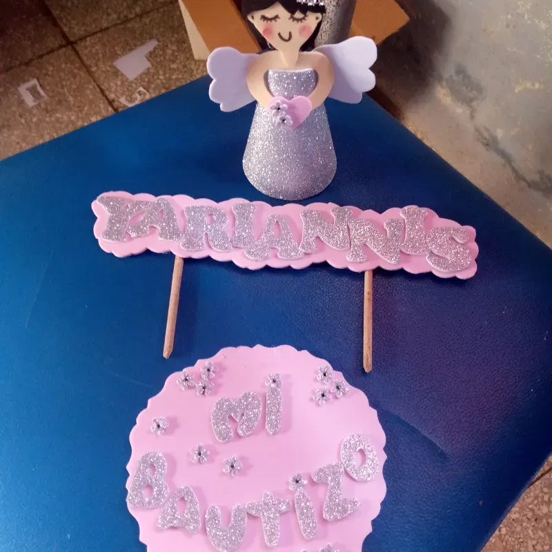 Adorno para cake de bautizo