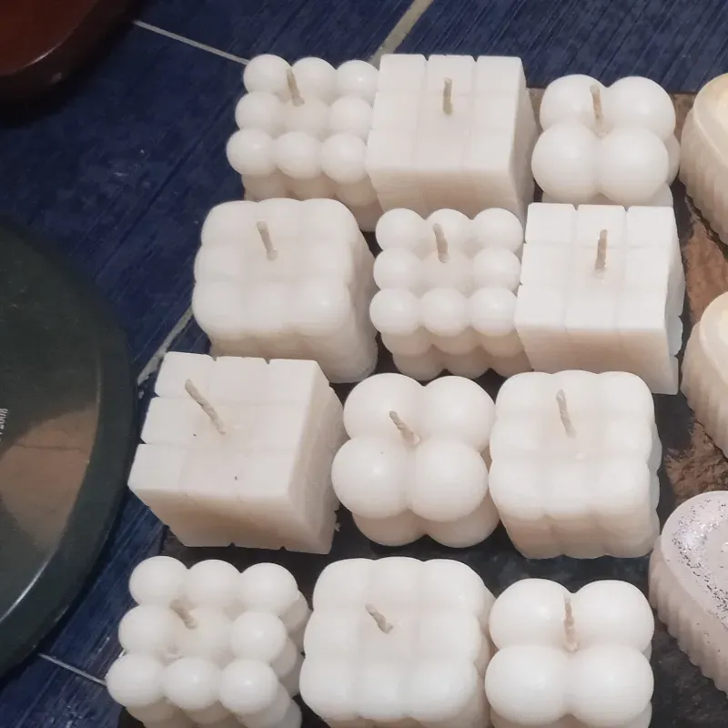 Estuche de 3 velas de cubos y Rubick