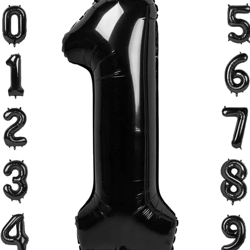 Globo foil número 1 negro