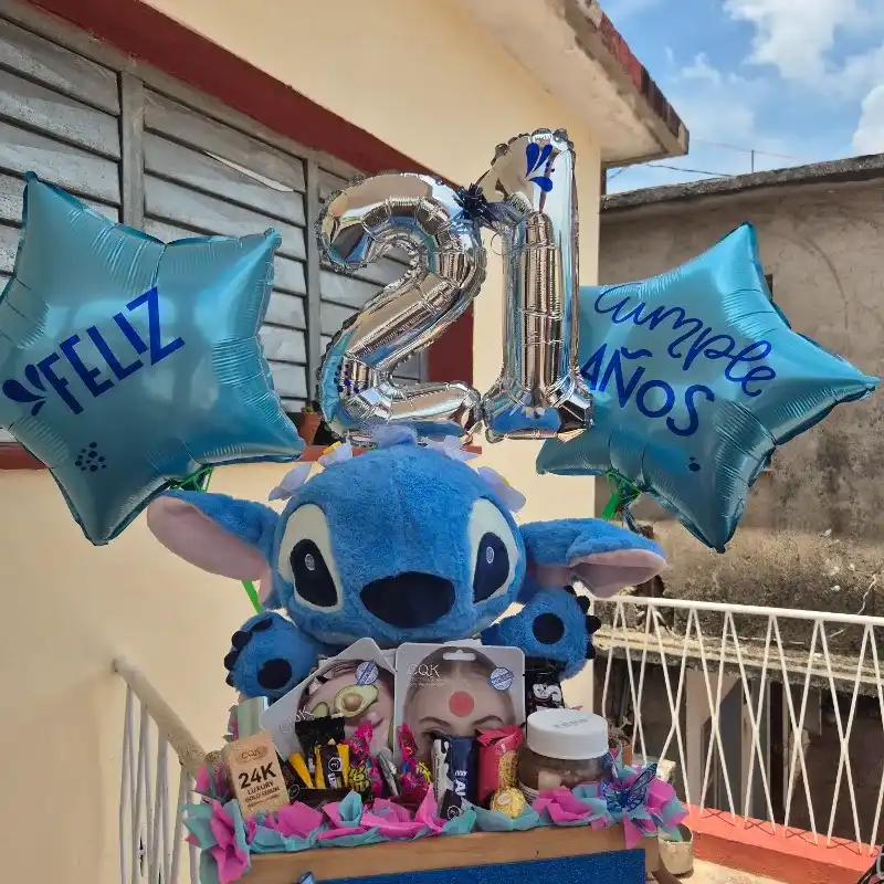 Caja de regalo con peluche
