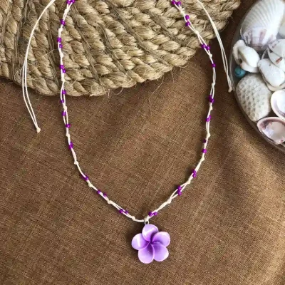 Collar de plumeria