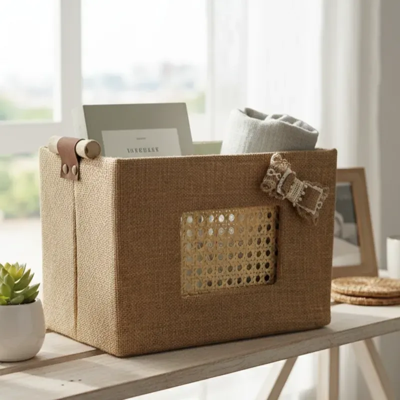 Organizador con mimbre