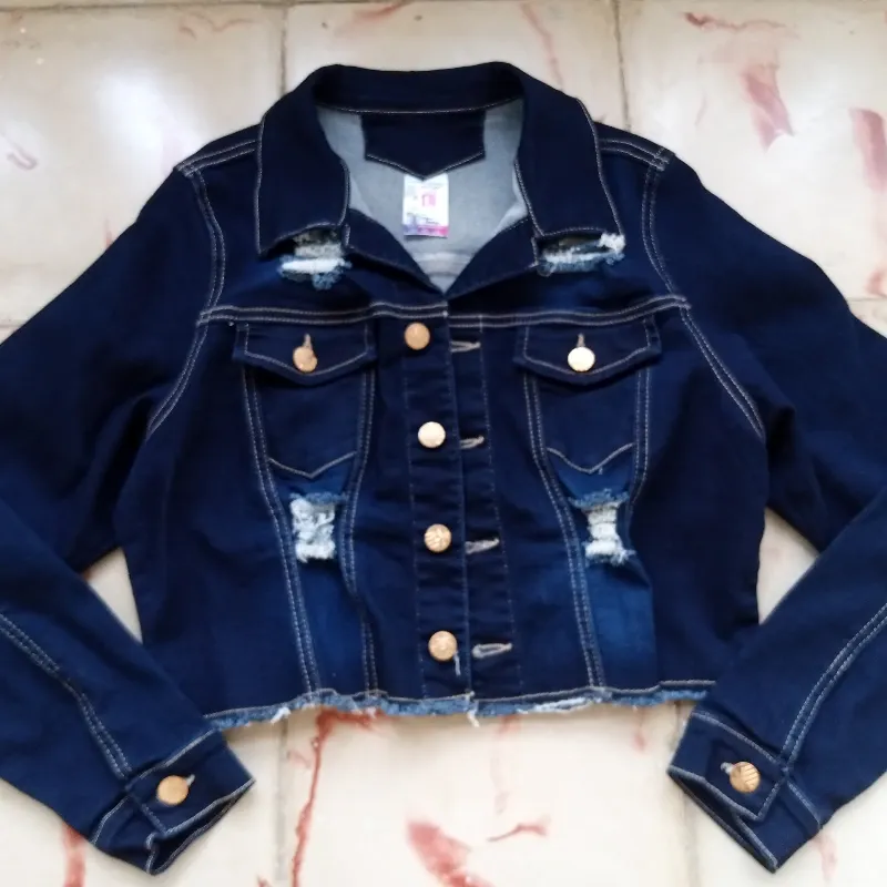 Chaquetas azul oscuro ripiadas