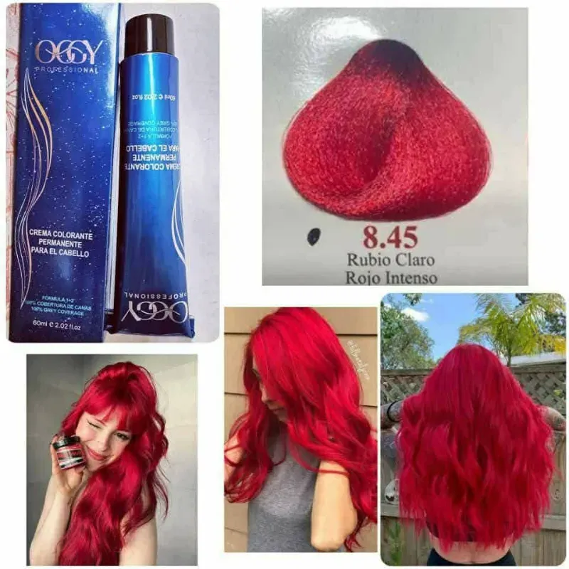 8.45 Rubio Claro Rojo Intenso