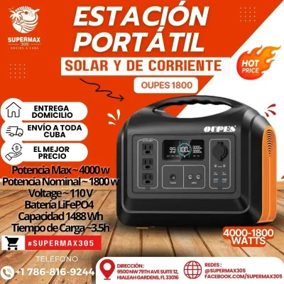 Estación Portátil Solar Oupes 1800/1488