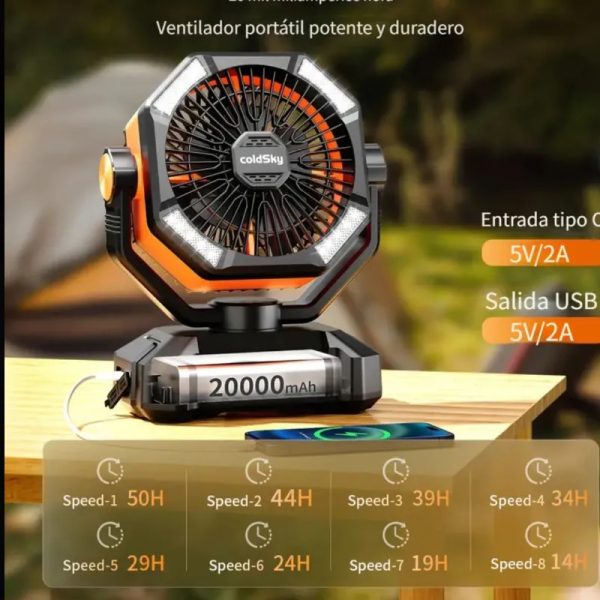 Ventilador  de 20000mAh