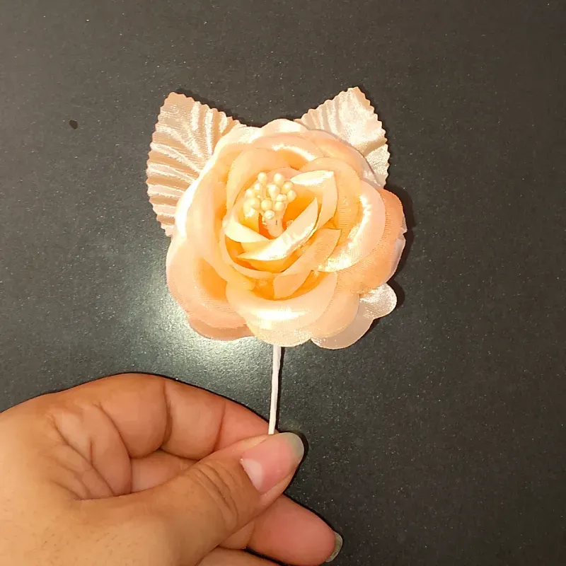 Rosa de tela | color mamoncillo