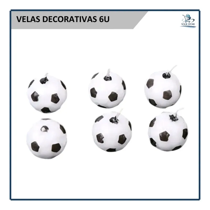 Velas Decorativas Futbol (6u)
