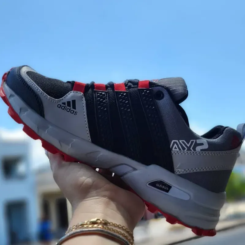 Adidas AXP Gris y rojas