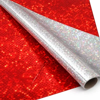 PAPEL DE REGALO ROJO LENTEJUELAS