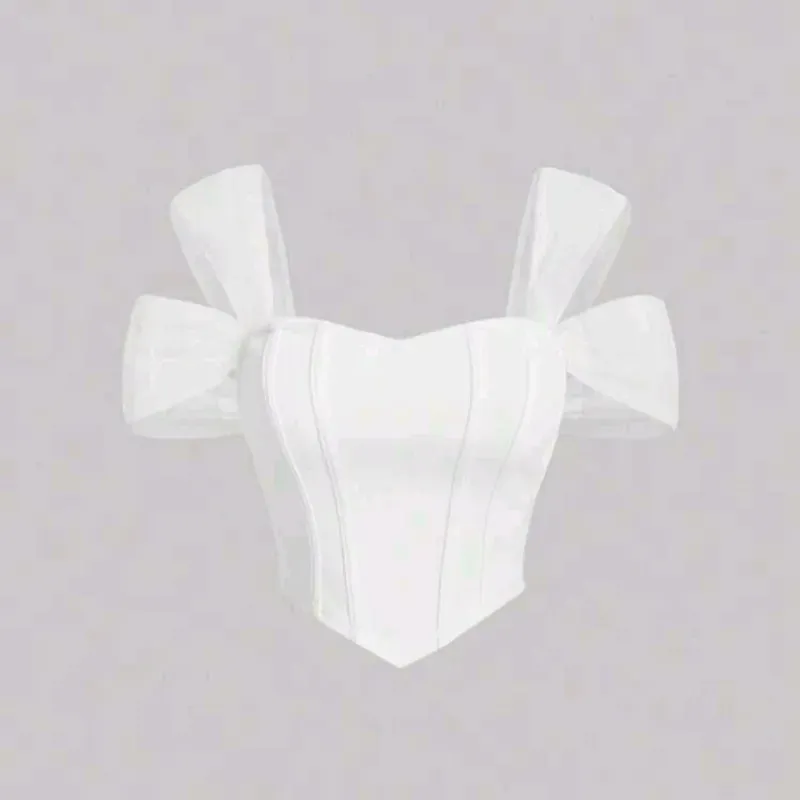  Top estilo corsé — Blanco