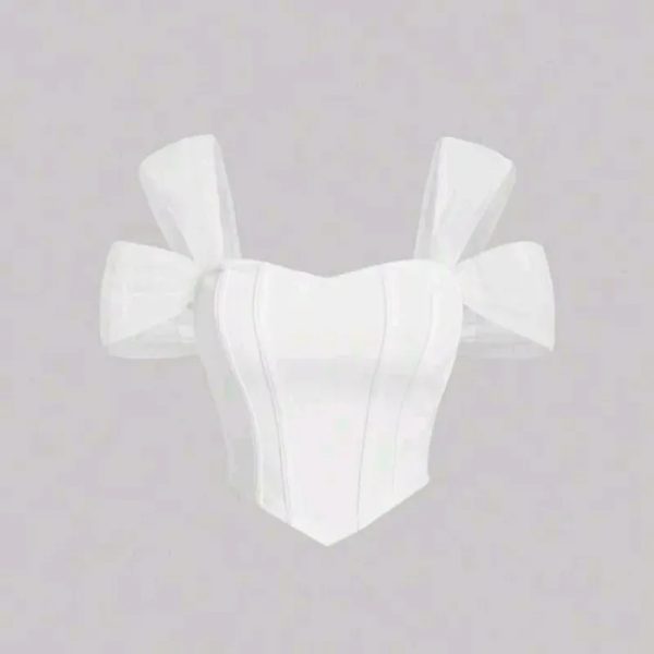  Top estilo corsé — Blanco