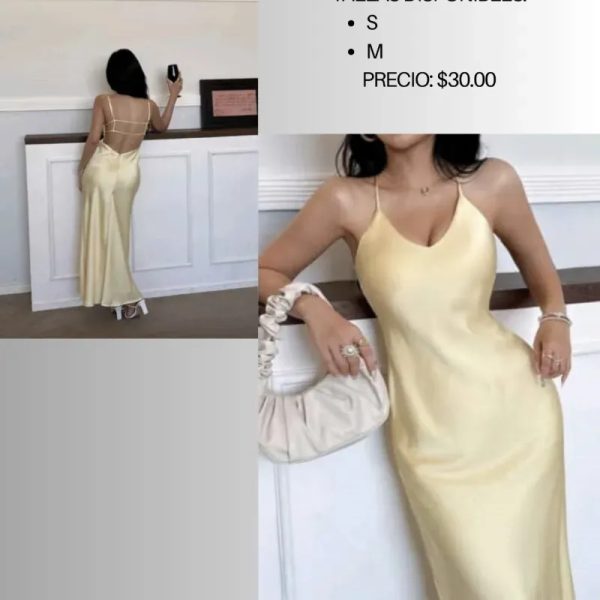 Vestido de espalda afuera elegante