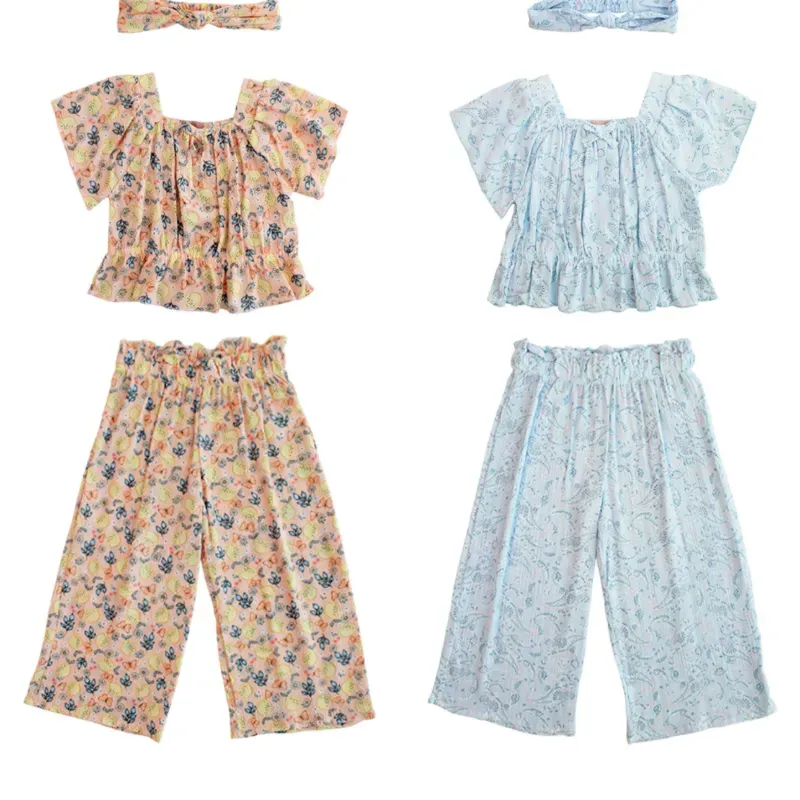 Conjunto de Blusa, Pantalón y Cinta para Bebé