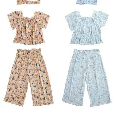 Conjunto de Blusa, Pantalón y Cinta para Bebé