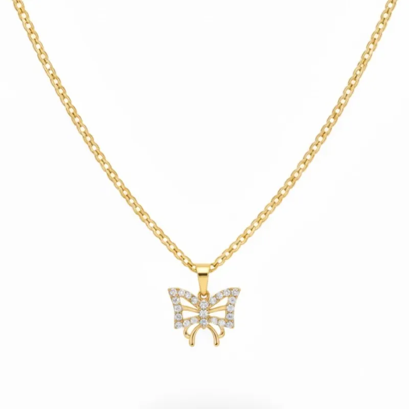 Cadena con dije de mariposa