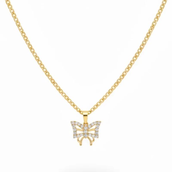 Cadena con dije de mariposa
