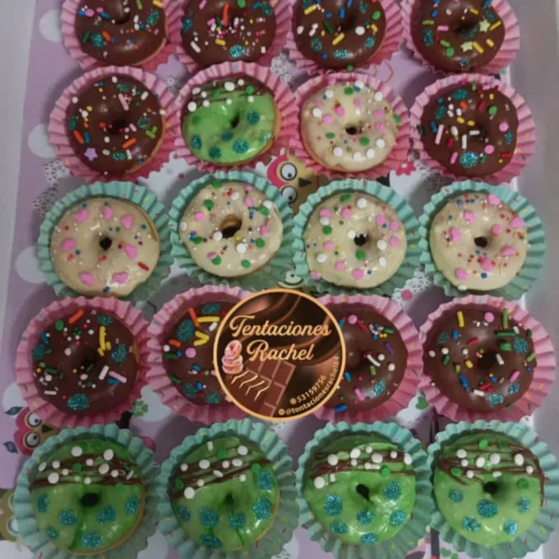 Mini-donas de colores