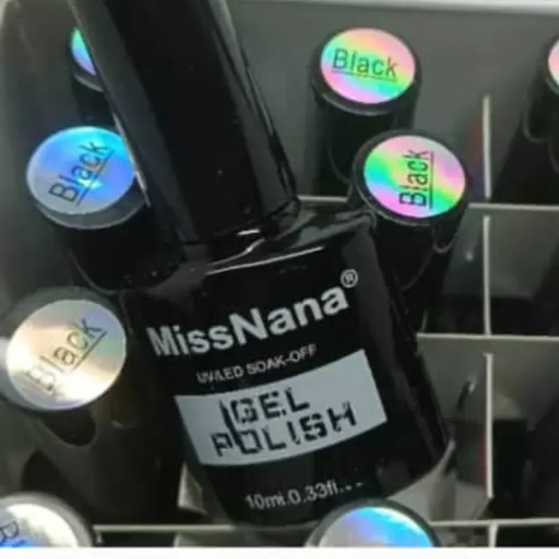 AA6>Esmalte Negro Gel "MissNana"  10ml