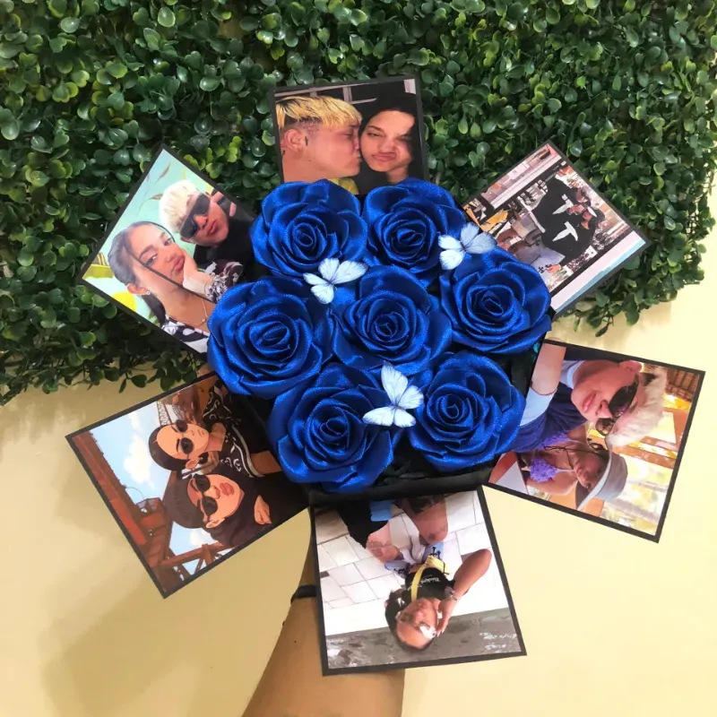 Caja Hexagonal Floral Sencilla 