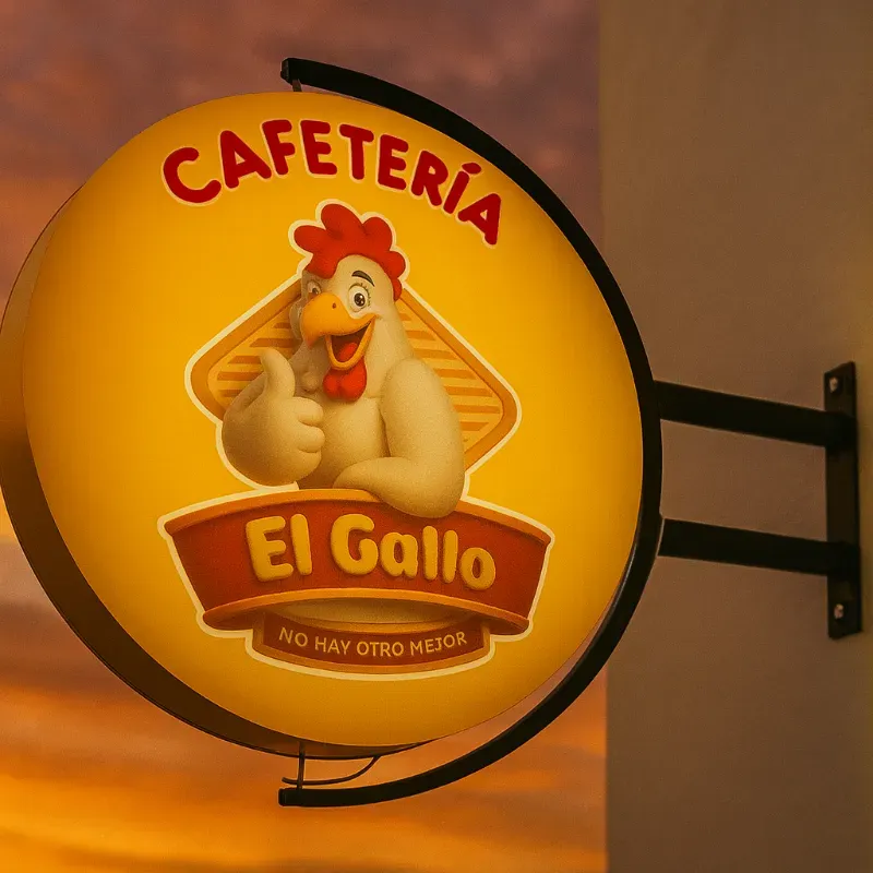 Cartel Lumínico Circular (60x60)