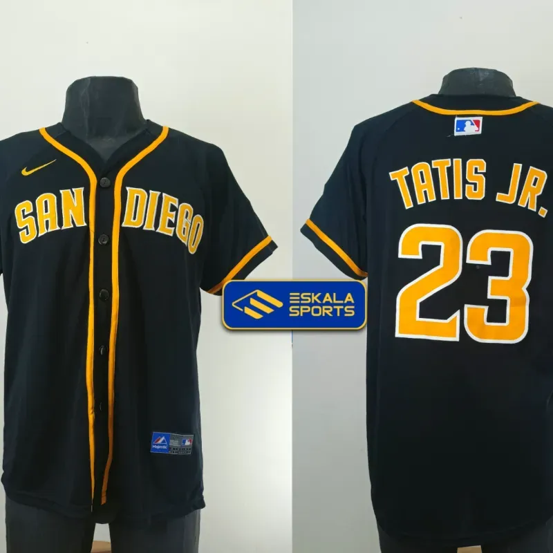 Padres de San Diego camisa de béisbol - negro y amarillo | Jersey MLB de
