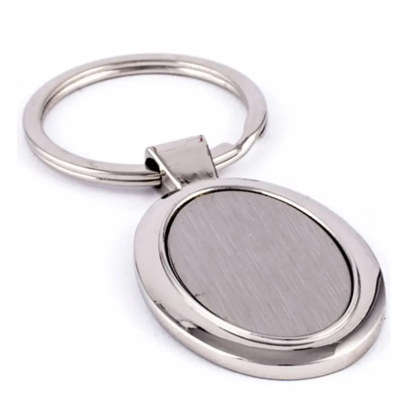 Llavero de metal ovalado