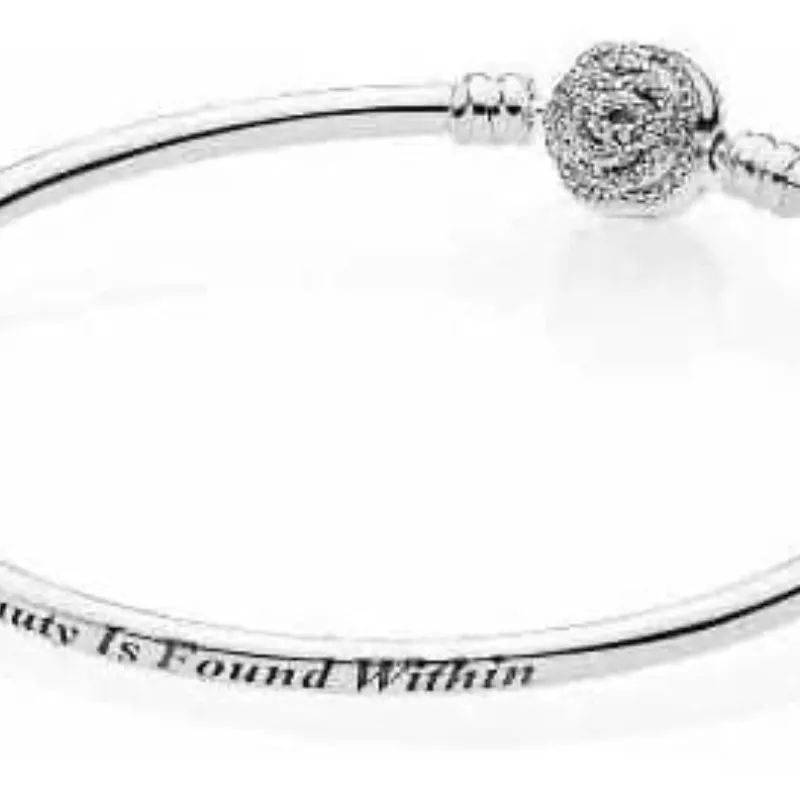 Pulsera Rígida (Cierre de Flor con brillos)