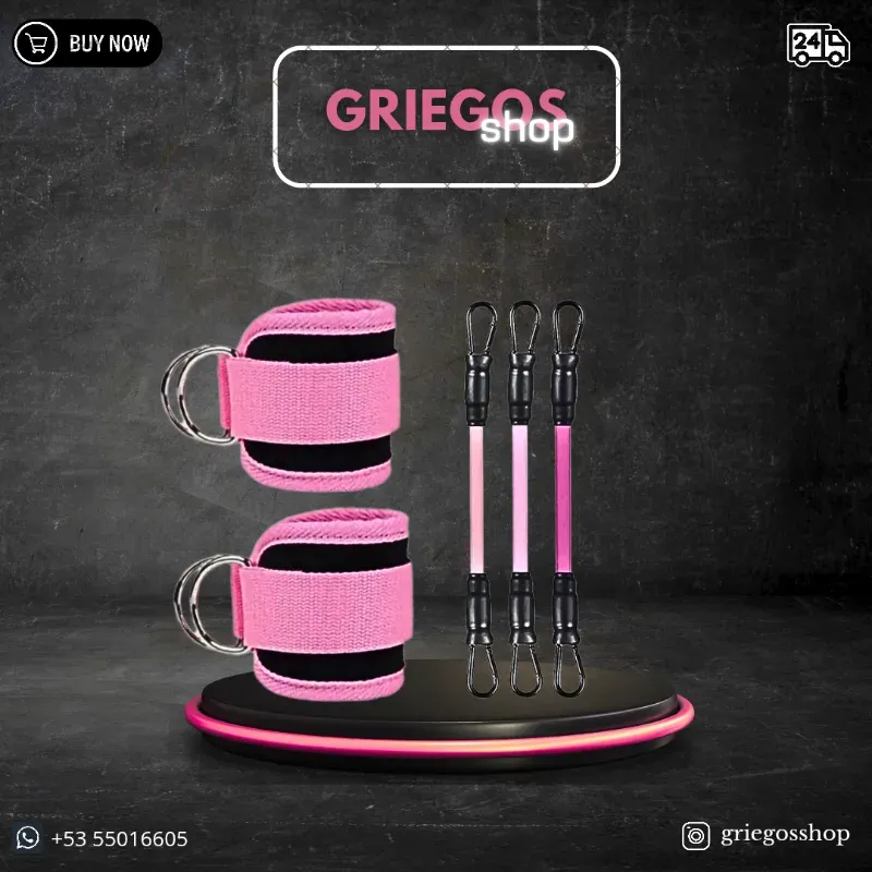 Set De ligas + Tobilleras | Rosa