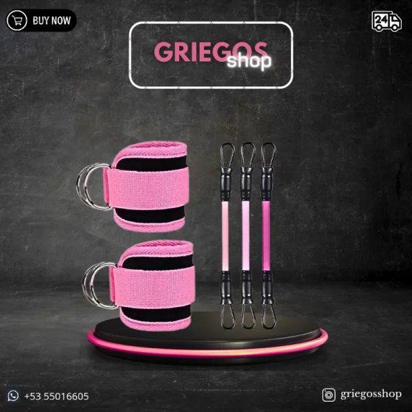 Set De ligas + Tobilleras | Rosa