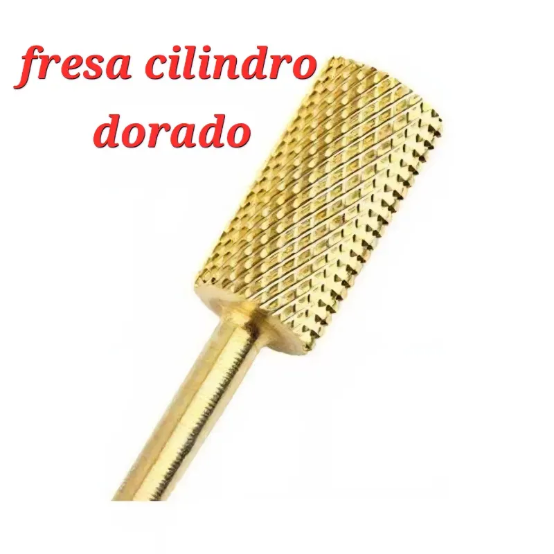 Fresa cilindro dorado
