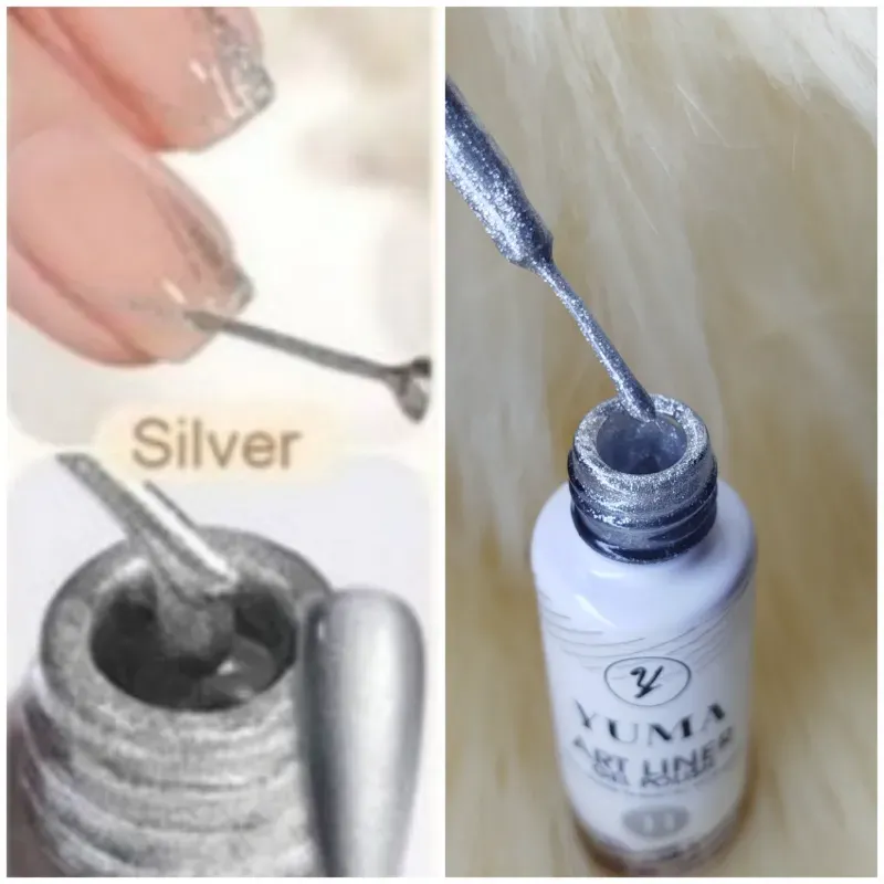 Painting Gel plateado liso