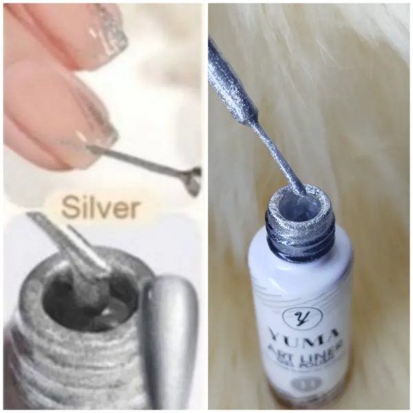 Painting Gel plateado liso
