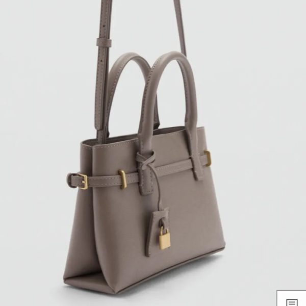 Bolso Mango mini shopper candado