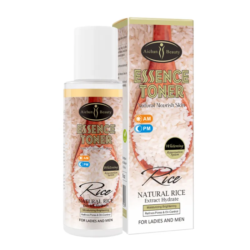 Tónico  facial blanqueador de arroz para el cuidado de la piel