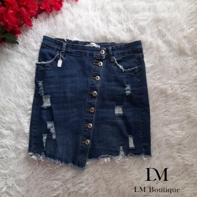 Falda corta de mezclilla