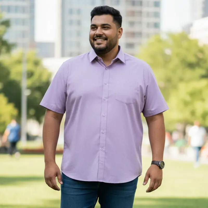 Camisa de hombre rosada